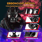 Gas Masks Survival Nuclear and Chemical, Gas Mask with 40mm Activated Carbon Filter, Tactical Full Face Respirator Mask for Chemicals, Gases, Paint, Vapors, Welding