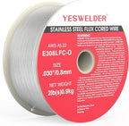 YESWELDER Stainless Steel Flux Cored MIG Wire, E308LFC-O .030-Diameter, 2-Pound, Strong ABS Plastic Spool Welding Wire