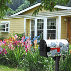 Hydrangea Flowers Magnetic Mailbox Cover Spring Summer Blue Floral Mailbox Covers Standard Size 18 x 21 Inch Outdoor Letter Post Box Wraps for Garden Yard Home Decor