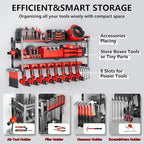 Power Tool Organizer Wall Mount, 3 Layer 8 Drill Holders Tool Storage Rack, Power Tool Shelf Loads 280lbs for Garage, Warehouse, Workshop, Gifts for Men Dad Husband Anniversary Fathers Day