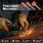 64Pcs Sanding Bits for Dremel Rotary Tools, 1/8" Shank Aluminum Oxide Grinding Stones and Sanding Drill Bits, Durable for Metal Rust Removal, Smoothing, Sharpening, Multiple Shapes to Meet More Needs