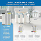 Aquasana Replacement Filter Cartridges | Fit Claryum 3-Stage Max Flow Under Sink Water Filter | WQA Certified to Reduce Up to 99.99% of PFAS, Microplastics, Lead & Chlorine | AQ-5300+R | AQ-C3M-R