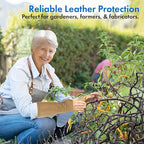 Arm Chaps Leather Protective Sleeves Arm Guard - Prevent Cuts, Scratches & Bruises - Genuine Cowhide - Ideal for Gardening & Construction - Left & Right Form-Fitting. Tan (1 Pair/X-Small).