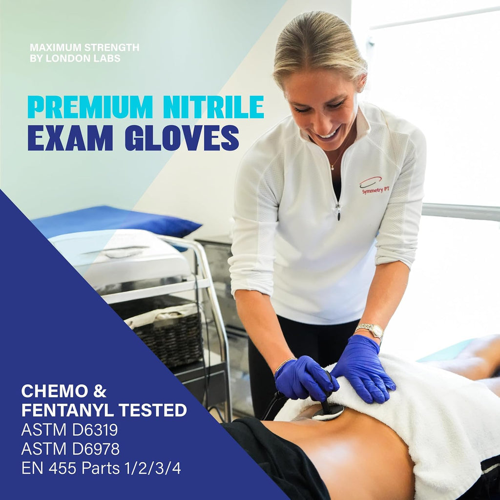 Cobalt Blue 5 Mil Nitrile Exam Gloves Disposable Latex Free | Medical Rubber Gloves for Doctors, EMT, First Aid Kit, Food Service & Cleaning | Bulk Case of (1000 CT)