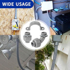 (1" Conduit Parts 30 Pack) Yariwiz 1 Inch PVC Electrical Conduit Fitting Plastic Liquid Tight Conduit Connector Kit, 10 Pack of Conduit 90 Degree Elbows and 10 Pack of Conduit Straps