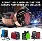 ARCCAPTAIN MIG Welding Wire, MIG Wire ER70S-6 2Lbs Gas Solid Carbon Steel Low Splatter MIG Welding Wire Compatible With Lincoln Miller Forney Harbor Welder 1KG (0.023" 2Lb)