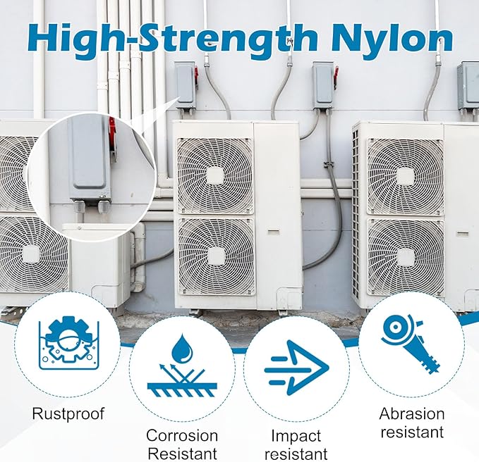 25 PCS 1/2 Inch Liquid Tight Connector - Non-Metallic PVC Electrical Conduit Fittings, 180 Degree Straight Flexible Conduit UL Listed for Home, Kitchen, Bathroom, Tubes and Tool Supplies