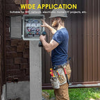 Waterproof Electrical Junction Box, IP67 Plastic Weatherproof Outdoor WiFi Enclosure with Mounting Plate, Wall Brackets, for WiFi Electronics Project, Clear (5.9"x5.9"x3.5")