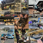 Official Voyager Tool Roll Bag - Easy to Carry 5-Pocket Roll Up Tool Bag - Durable 20oz Canvas, Rust-Proof YKK Zippers & Secure Buckle - A Gift for Dads, Mechanics, Electricians & Hobbyists | Khaki