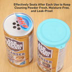 4 Pack Silicone Powder Cleanser Lids, Compatible with Bar Keepers Friend, Comet, Ajax Powder Cleanser (12 oz & 21oz), Moisture Resistance, Cleanser Accessory to Keep Powder Dry