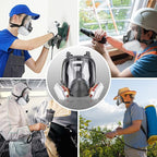 Reusable Respirator full Face Gas Cover, Organic Vapor Mask and Anti-fog, for Painting, mechanical polishing, logging, welding, Against Dust, Staining, Sanding & Cutting