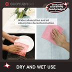 Disposable Cleaning Cloths Reusable Dsih Cloths for Kitchen Disposable Dish Rag Dry Fast 11.8x11.8 inch Pack of 100, Red