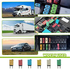5A 10A 15A 20A 25A 30A DC 12V-32V Manual Reset Circuit Breaker ATM Low Profile T1 Mini Blade Fuses Breakers for Car Trucks Marine Boat RV Solar and More,2 Pack