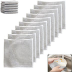 10 PCS Multipurpose Wire Dishwashing Rag for Wet and Dry,Non-Scratch Wire Dishcloth,Scrubbing Wire Dishwashing Rags,Time-Saver Kitchen Wipes Cleaning Cloths (Monolayer)