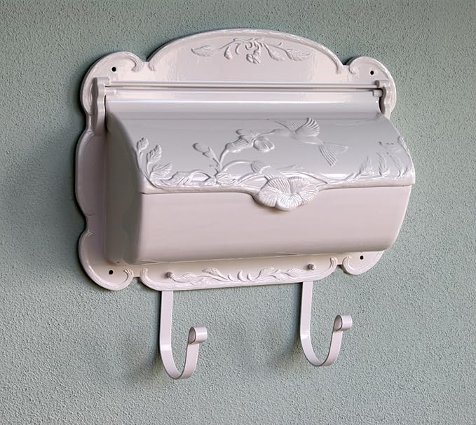 Special Lite Hummingbird Horizontal Wall Mount Mailbox - White Aluminum Mailbox for Wall Mount - SHB-1004-WH
