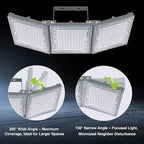 STASUN 900W LED Flood Light, Mini Series Stadium Lighting, 90000LM 6000K Daylight White, IP66 Waterproof, 3 Adjustable Panels, Outdoor Floodlight for Football, Basketball Court, Tennis, Soccer Field