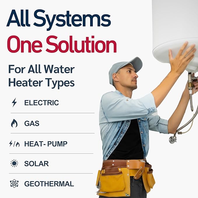 2 Pack Powered Anode Rod for Hot Water Heater (40-90 Gallon), 25-Year Warranty, Eliminates Rotten Egg & Sulfur Smell in 24 Hours, Stops Corrosion, Fast Installation, Titanium Built, Universal Fit