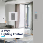 LIDER Dimmer Paddle Switch for Dimmable 300W LED/CFL Lights, 1-Pole or 3-Way, 120 V, Modern Upgrade, UL Listed, Wall Plate Included, Gray