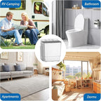 Sportpulse Mini Twin Tub 18lbs Portable Washing Machine, 11lbs Washer & 7lbs Spinner, Small Laundry Washer with Time Control for Camping, Apartments, RV (Black, 18lbs)