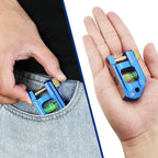 WORKPRO Conduit Bending Level, Small Torpedo Magnetic Level, Bubble Vial for 90° Measurement, Aluminum Alloy Construction, 2.5-inch, Cobalt Blue