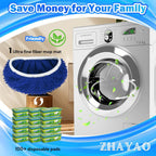 Coral Fleece Mop Pads, Reusable Wet/Dry Compatible with Swiffer, 3 Pack Washable for Hardwood/Surface Floor Cleaning