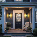 20in Outdoor Wall Light Motion Sensor-Black Modern Sconce Waterproof Exterior Lighting Fixture E26 Socket Porch Lights Extra Large Lantern for Entryway Patio House Garage 2Pack