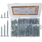 High Hardness Wood Screws Assortment Kit, 209 pcs, Phillips Drive Flat Head, Wood Screws, Screws, Drywall Screws, Assorted Screws, Screws Set, 6 Sizes (2”,1-1/2”,1-1/4”,1”,3/4”,1/2”)