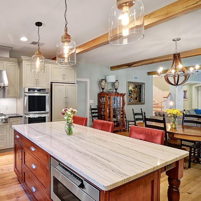 Vintage LED Edison Bulbs, 6W, Equivalent 60W, Dimmable, High Brightness Warm White 2700K, ST58 Antique LED Filament Bulbs with 90+ CRI, E26 Standard Base Light Bulbs, Clear Glass, Pack of 4