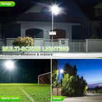 STASUN 2 Pack 480W LED Flood Lights, Mini Series Exterior Floodlights, 48000LM 6000K Daylight White IP66 Waterproof 3 Adjustable Panels Outdoor Security Lighting for Backyard, Driveway, Parking Lot