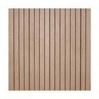 Outwater 4ft Wide x 8ft High x 5/32in Thick Unfinished White Oak Veneer Decorative Wall Tambour Panel with 3/4in 30-Degree Groove Slats – Flexible and Customizable for Interior Design