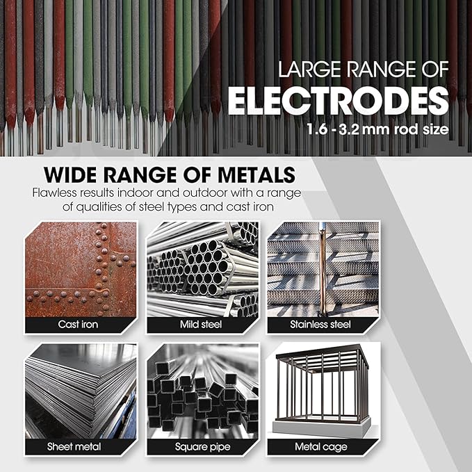 YESWELDER 125Amp Mini Stick Welder Large LED Display with Lift TIG Torch, IGBT ARC Welding Machine, 110V Hot Start Portable MMA Welder Machine, Arc force