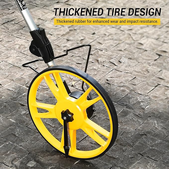 Measuring Wheel: DEKOPRO 4V Digital Measuring Wheel in Feet, 12.5 Inch 99,999Ft/ 99,999M Digital Display Folding Wheel Measurement Roller with Storage Bag