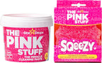 Stardrops - The Pink Stuff Miracle Cleaning Paste & SQeeZY Scrubber Sponge Bundle – All-Purpose, Non-Scratch Cleaner for Kitchens, Bathrooms, Walls, Floors, Pots, Grout, and More