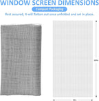 48"x102" Window Screen Mesh, Fiberglass Window Screen, Screen Door Mesh, Windows Screens and Screen Door Replacement, Patio Screen Mesh- Gray
