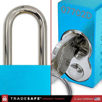 TRADESAFE Lockout Tagout Locks Set - 10 Blue Aluminum Loto Locks, Lock Out Tag Out Padlocks Keyed Alike, 2 Keys Per Lockout Padlock, OSHA Compliant