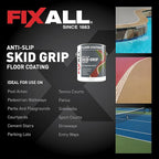 FIXALL Skid Grip Anti-Slip Coating, 1 Gallon, Jet, Exceeds ADA Standards, Ideal for Safety Areas, Slip-Resistant Pavement, Cement & Concrete Paint