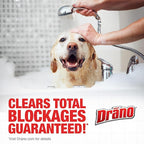 Drano Max Gel Drain Clog Remover and Cleaner for Shower or Sink Drains, Unclogs and Removes Hair, Soap Scum and Blockages, 80 Oz, Pack of 2