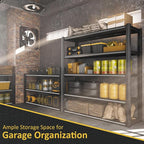 48" W Garage Shelving Heavy Duty 3030Lbs Storage Shelf 5 Tier Adjustable Shelving Units Metal Garage Storage Shelves for Basement, Commercial, Warehouse, Industrial, 72" H x 48" W x 24" D,