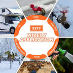 200FT Heat Tape for Water Pipes, -40°F Deicing Cable,Pipe Heating Cables for Roof,Gutter，Farm，Freeze Protetion Heat Trace Cable , Heated Water Hose,Plumbing Fixtures,120V 5W/FT