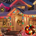 C7 LED Multicolor Replacement Light Bulbs for Christmas Strings Light, 25 Pack 0.6W E12 LED Light Bulbs for Hanging Outdoor String Lights, E12 Candelabra Base (Red, Blue, Green, Orange, White)