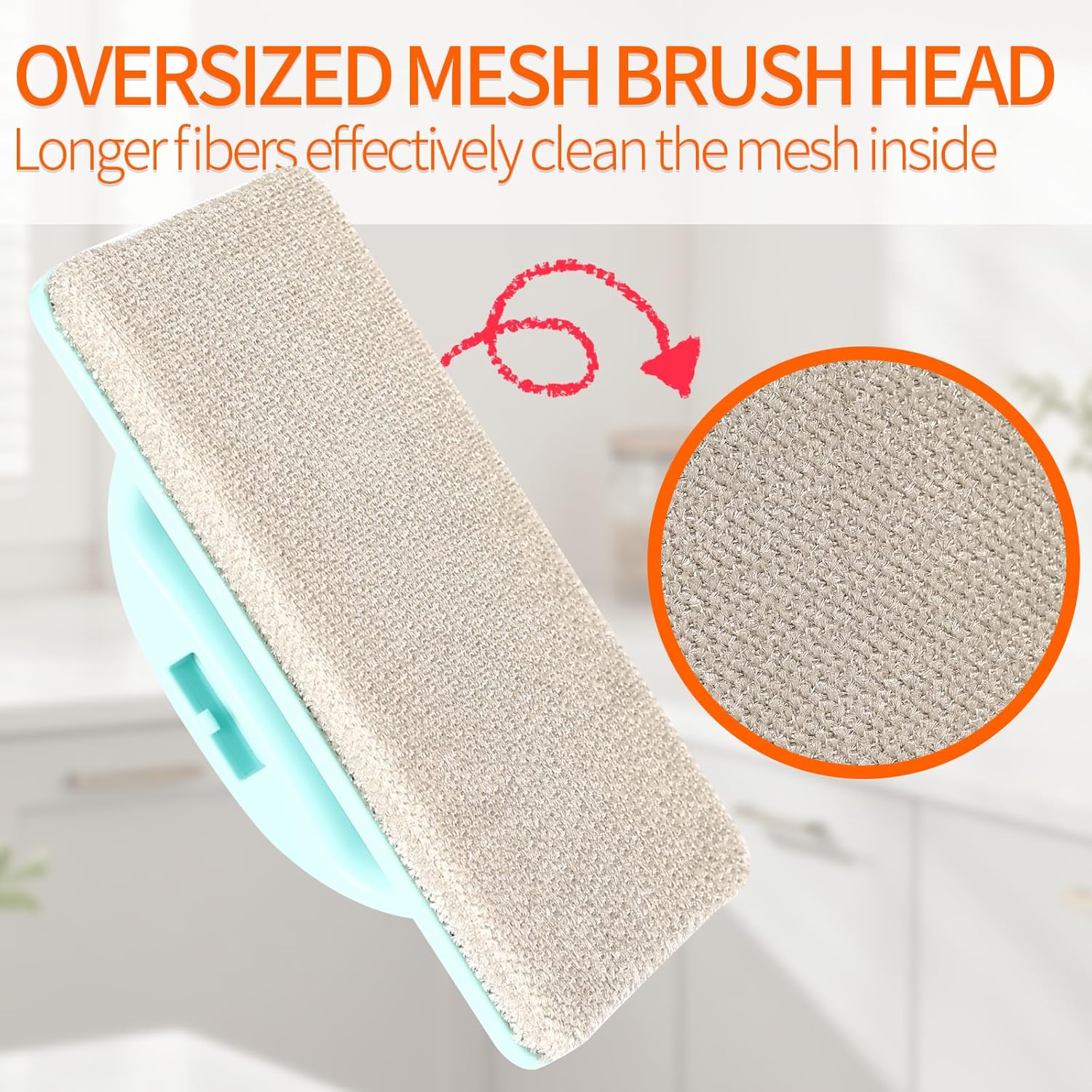 12PCS Window Screen Cleaner - Large Brush Face Mesh Screen Cleaning Brush, Detachable Window Cleaner Tool with Wet and Dry Dual Use + 9 Groove Brushes with 2 Replacement Sponges