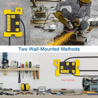 CCCEI Heavy Duty Power Strip with USB, Workshop 8 Outlet Surge Protector 2700 Joules, Industrial Metal 15Amp Power Strip, 12 FT Extension Cord and Wide Spaced Black.