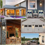 Motion Sensor Outdoor Lights Wall Mount, Dusk to Dawn Exterior Light Fixture, Anti-Rust Aluminum Waterproof, Porch Outside Wall Lights, for House Entryway Black Gold Wall Sconce Lanterns