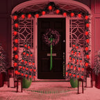 25 Pack C9 Red Replacement Bulbs, C9 Christmas Lights Red Ceramic Incandescent Bulbs for Vintage Christmas Lights Indoor and Outdoor Decorations, E17 Candelabra Base, 7 Watts Night Light Bulbs