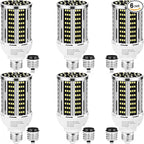 50W LED Corn Light Bulb(6 pack),5000K (500W Equivalent ) Commercial Grade Daylight E26/E39 6500LM Medium Mogul Base LED Lamp,Large Area Lights For Outdoor Indoor Garage Warehouse Factory Bay Light