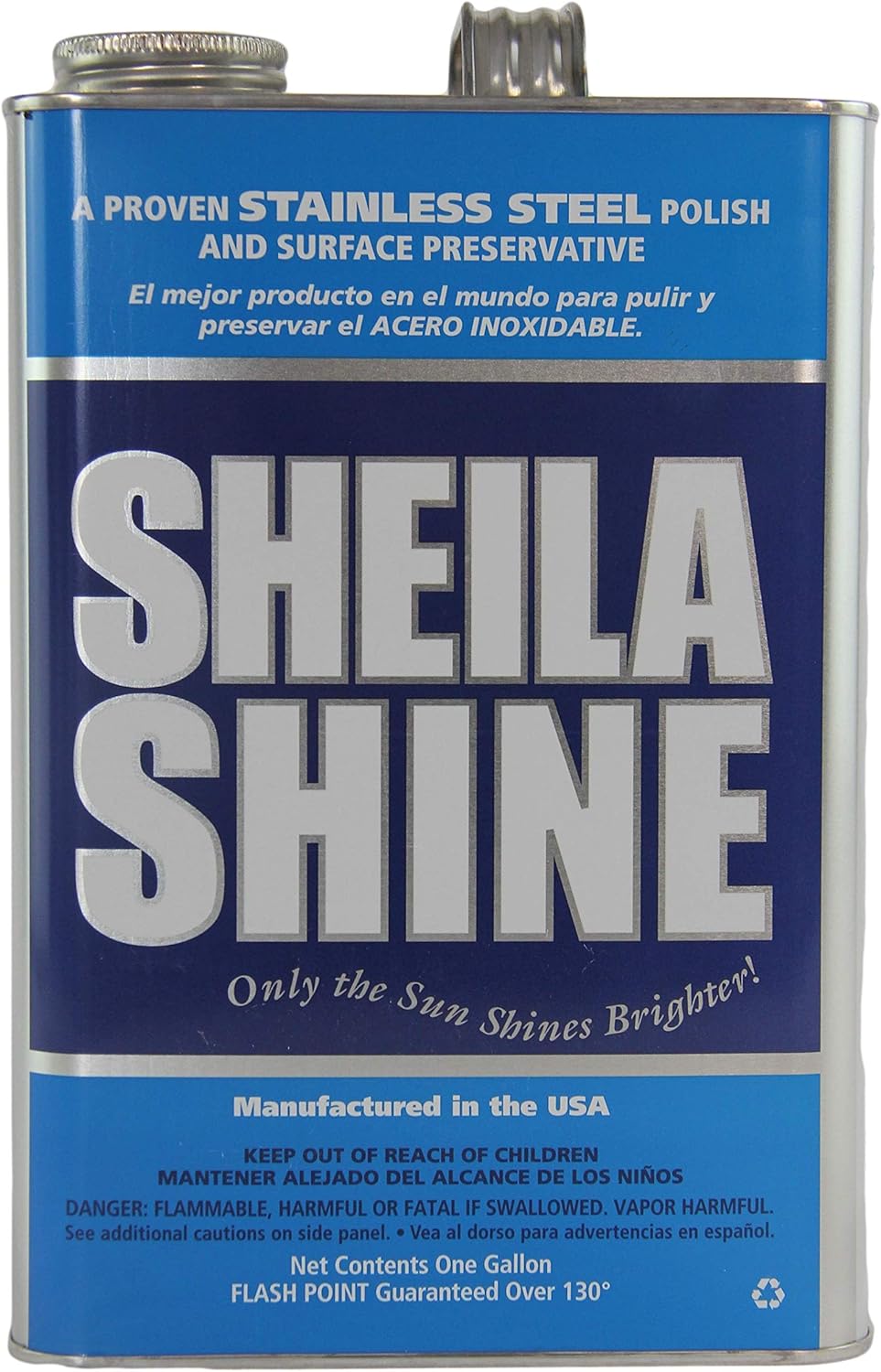 Sheila Shine 4 x 1 Gal. Can Stainless Steel Cleaner and Polish, Protects Household Kitchen Surface, Removes Grease, Fingerprints, Watermark, Stainless Steel Cleaner for Appliances, Fridge, Oven & Sink