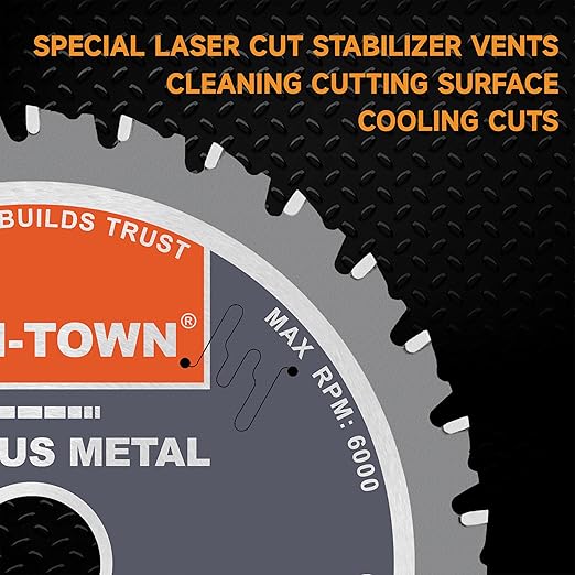 TWIN-TOWN 5-3/8 Inch 30 Teeth Dry Cut Steel and Ferrous Metal Cermet Saw Blade with 20mm Arbor