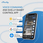 Shelly 1PM Gen4 | Wi-Fi, Zigbee, Matter Smart Relay Switch with Power Metering, 1-Channel 16A | Home Automation | Alexa, SmartThings, Google Home, Apple HomeKit Compatible | iOS Android App (2 Pack)