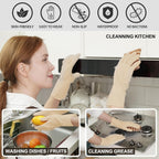 MAMISON 10 Pack Simple and Short Hands Gloves, Reusable Non-Slip Rubber Gloves Large Size