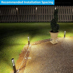 LEONLITE Low Voltage Path Lights, 3W LED Landscape Pathway Lights, Outdoor Landscape Lighting for Driveway, Garden, Aluminum, 12-24V AC/DC, ETL, IP65 Waterproof, 3000K Warm White, Black, Pack of 6